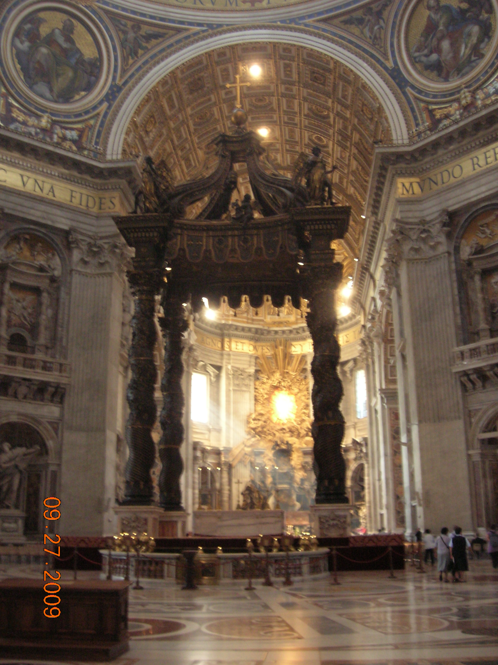 Inside St Pauls Cathedral Vatican City Sept 2009